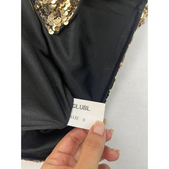 Club L Sequin Dress Gold Size Small S - Picture 10 of 10